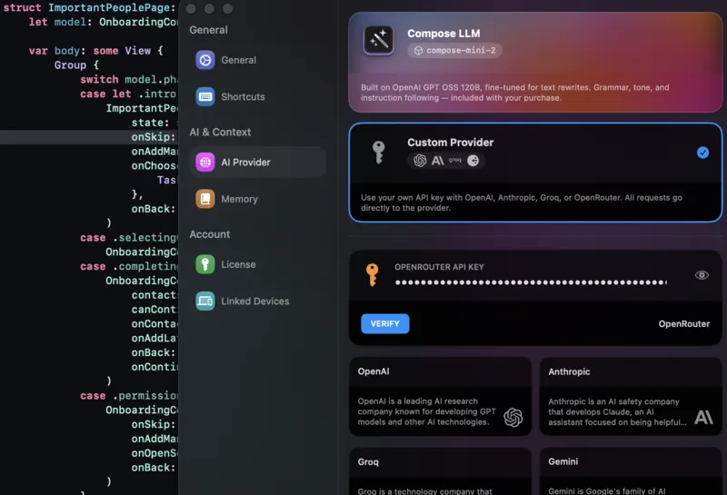 Compose for Mac screenshot
